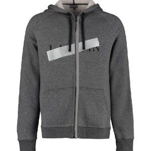 Lanvin Barre Print (Taped Logo) Zipped Hoodie L